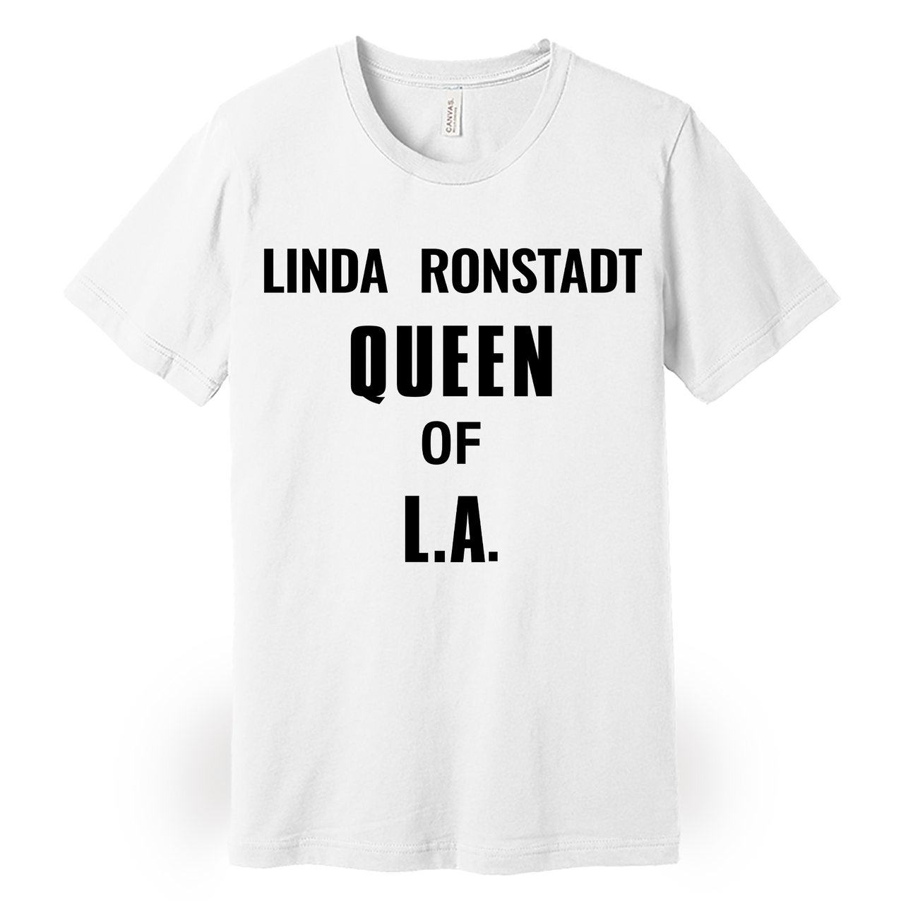 tee-white-"Linda Ronstadt Queen of L.A."