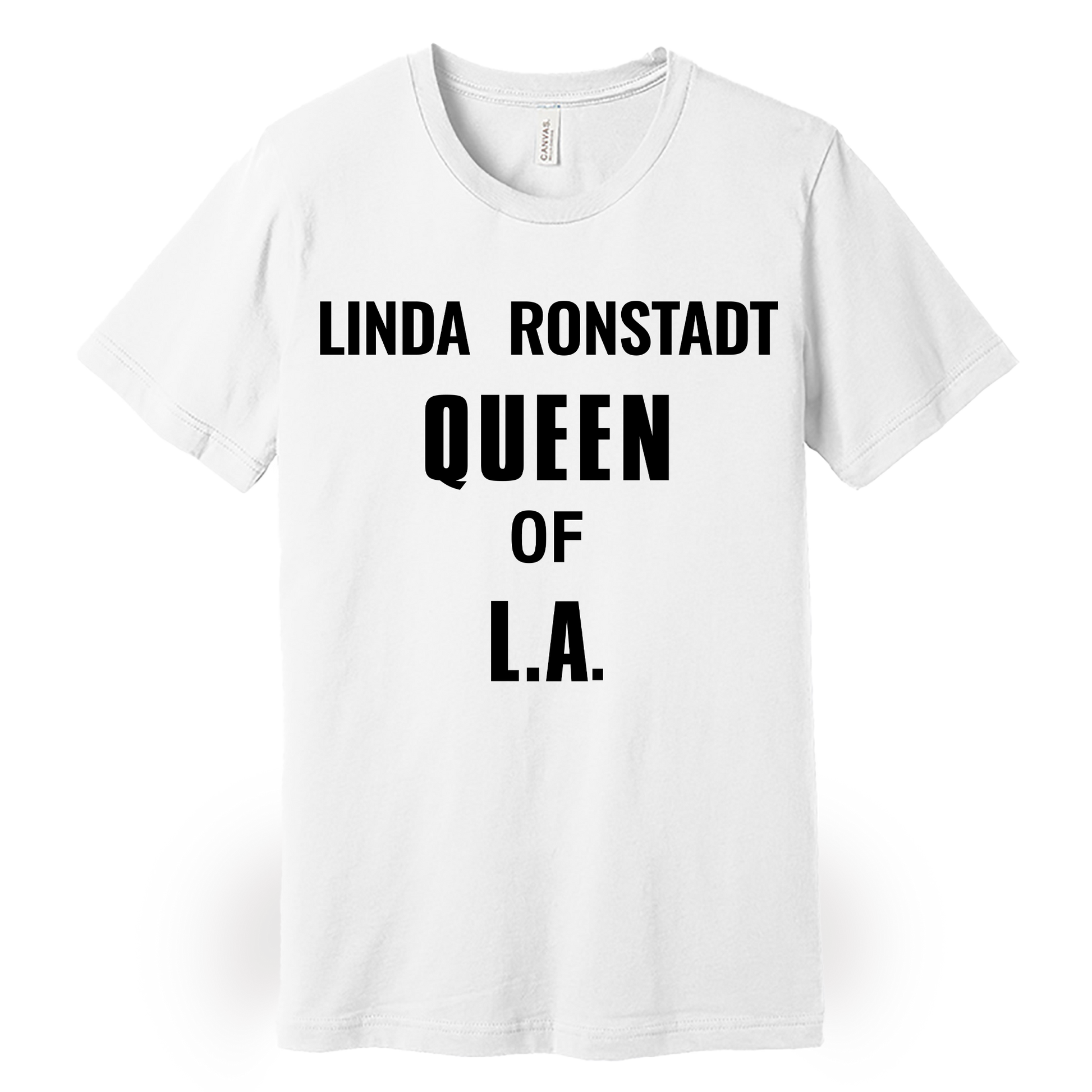 tee-white-"Linda Ronstadt Queen of L.A."