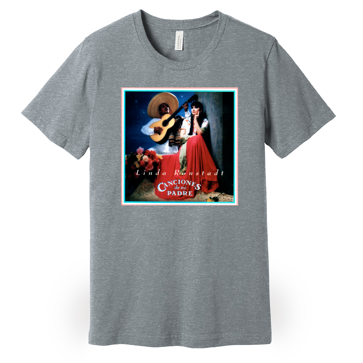 tee-athletic heather-"Canciones de mi padre" album cover