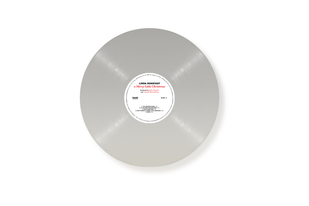 Linda Ronstadt - a Merry Little Christmas Opaque Metallic Silver Vinyl LP