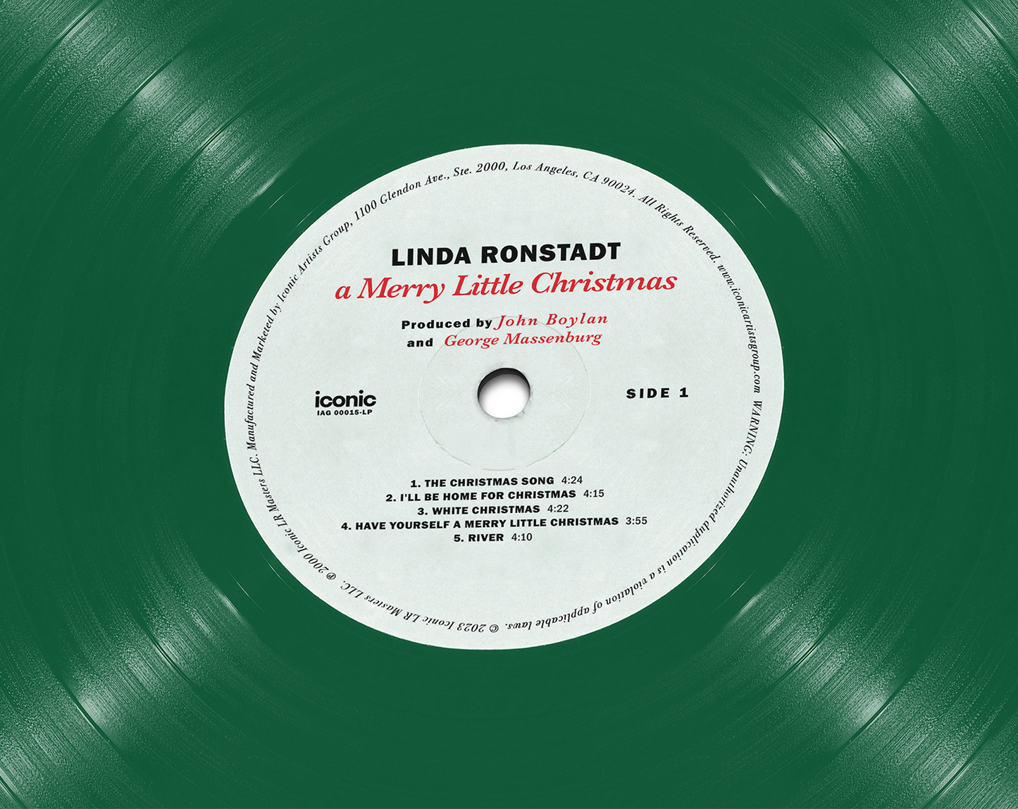 Linda Ronstadt - a Merry Little Christmas Official Store Exclusive Evergreen Vinyl LP