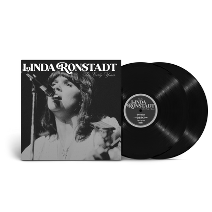 Vinyl record set with cover featuring Linda Ronstadt on a white background