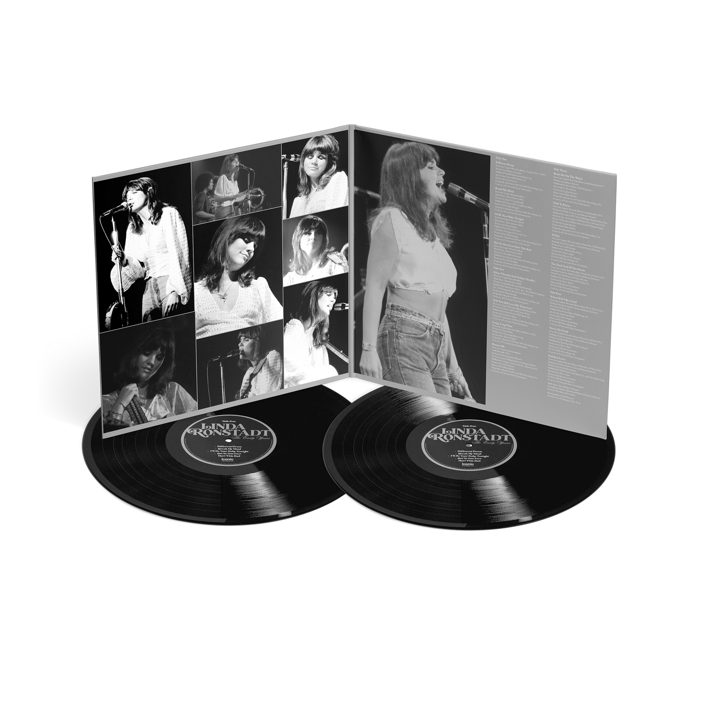 Vinyl record set with a black and white photo sleeve featuring a woman.